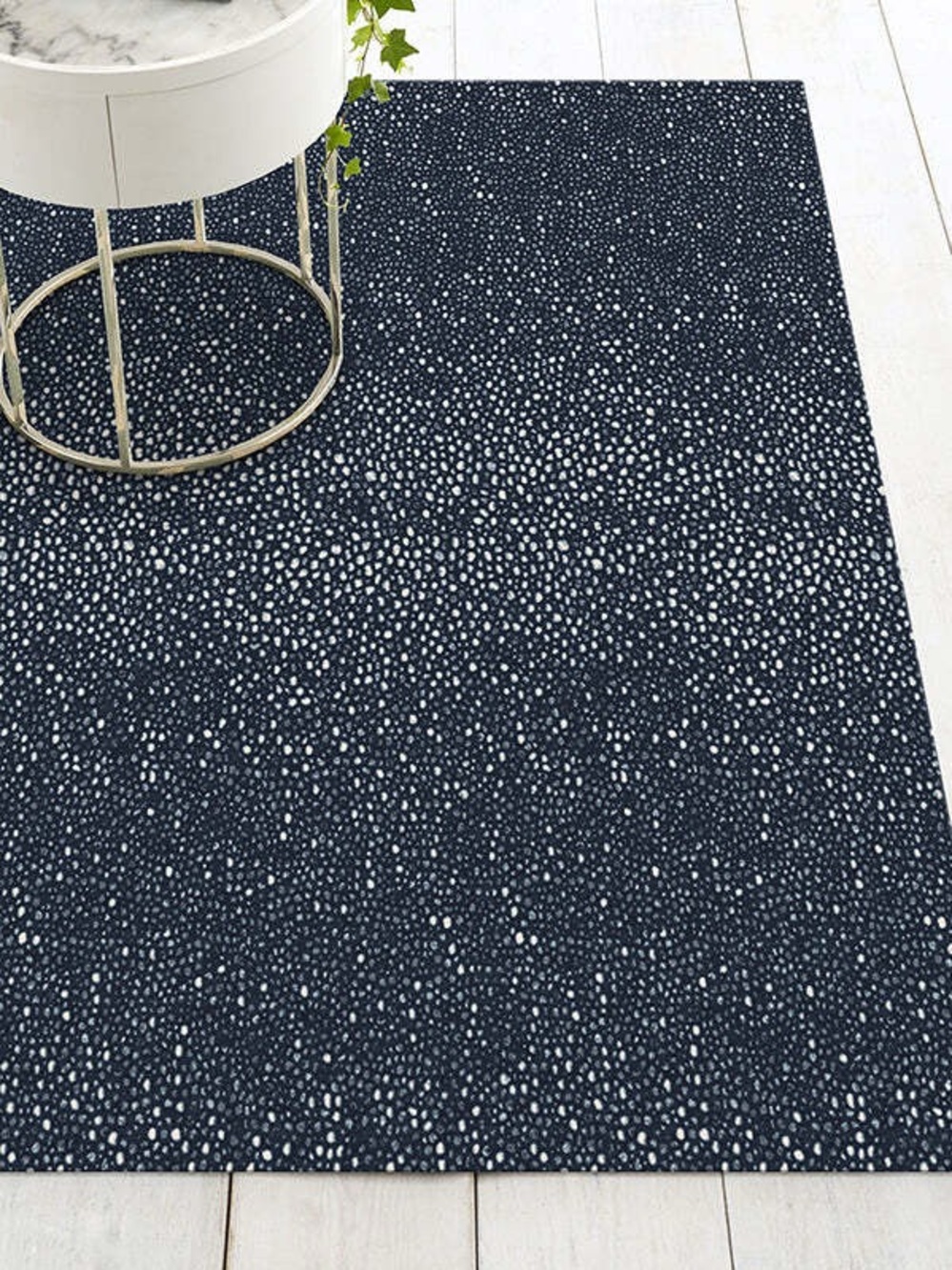 5x7 Shagreen Navy Ruggable Blue Area Rug ombré dot animal print deer